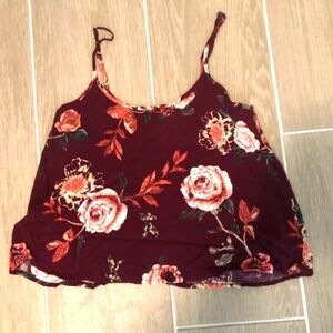 Floral Burgundy Top